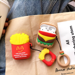 Chip delle Patate Fritte Hamburger del Trasduttore Auricolare Del Fumetto di Protezione Della Copertura <span class=keywords><strong>Per</strong></span> <span class=keywords><strong>Airpods</strong></span> Custodia In Silicone - Product Image 4