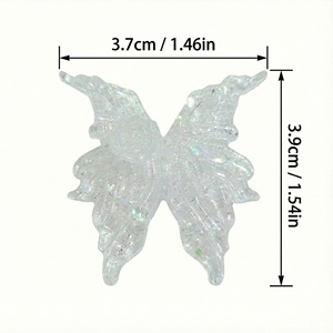 Farbige Glühwürmchen Leuchtende Schmetterlinge Blumen Handgemachte DIY Kunststoff/Harz Handyhülle Haarnadel Zubehör Tropfkleber-Technik Tier - Product Image 6