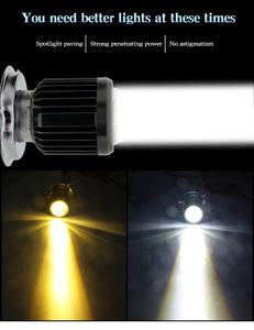 مزدوج اللون CSP العارض عدسة دراجة نارية المصابيح الأمامية H6 BA20D H4 LED مرحبا لو شعاع موتو قيادة دراجة نارية مصابيح LED - Product Image 5