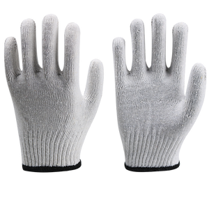 Alta calidad barato hombres mujeres tejido Protección Laboral jardinería seguridad blanco algodón mano trabajo guantes - Product Image 5