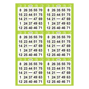 Eco-Friendly Recycled Custom <b>Bingo</b> Card Digital Printing for Party <b>Games</b> Promotional Events - Product Image 3