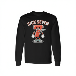 T-shirt à manches longues Sick Seven Meme, design ludique avec jeu de mots, taille adulte unisexe - Product Image 2