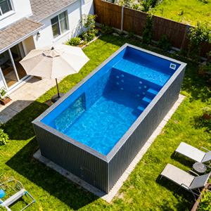 Summer Ready 5M 7m Wood Spa Natación Familiar Rectángulo Overground WPC Piscina de fibra de vidrio para niños y adultos - Product Image 4