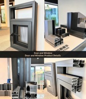 Ventana Abatible de Aleación de Aluminio Estilo Minimalista con Diseño de Bisagra Oculta, Ventanas de Doble Vidrio Insonorizadas
