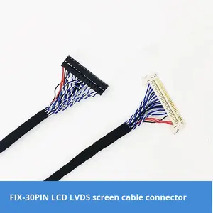 LVDS สายเคเบิลหน้าจอ <span class=keywords><strong>LCD</strong></span> 30PIN แล็ปท็อปจอทีวีทีวีทีวีพีวีซีทองแดงให้คะแนน IP65ขายส่งมีจำหน่าย - Product Image 2
