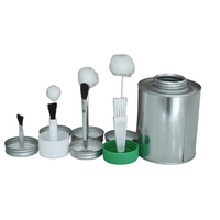 Boîte en métal ronde sur mesure de 2oz à 32oz, étanche, pour colle PVC et adhésif de réparation de pneus, avec logo OEM, vente en gros