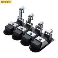 GL-12166 Serrure de boîte à outils réglable pour camion et camping-car, antivol, durable, chromée/zinguée, poignée noire, loquet à compression avec clé
