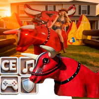 Machine de Bull Riding Gonflable Pliable Facile à Ranger et à Nettoyer avec Structure en PVC Imperméable – Vente en Gros depuis l'Entrepôt Chinois