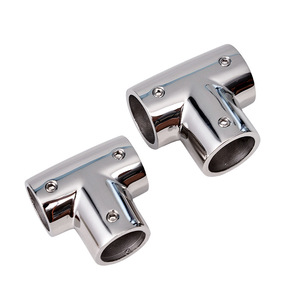 Conector en T de acero inoxidable de 90 grados para accesorios de tuberías de rieles de barcos marinos - Product Image 1