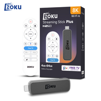 ZOKU TV Stick Terbaru H2pro Android 12.0 RAM 4GB ROM 64GB Quad Core Mendukung Dekode 4K Pemutar Media Streaming Harga Pabrik