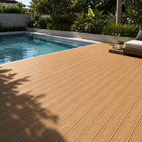 Plancher de terrasse extérieur WPC moderne industriel à embossage 3D, lisse, étanche, antidérapant, à clipser, rectangulaire – Fournisseur d'usine