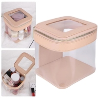 Accessoires de maquillage de voyage étuis à cosmétiquesPU Saffiano cuir coupe accessoires de maquillage de voyage étuis à cosmétiques