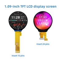Modul LCD TFT IPS Berkualitas Tinggi 1,09 Inci Resolusi 240x240 262k Warna Kecerahan 450cd/m2 Layar Jam Tangan Pintar Kompatibel