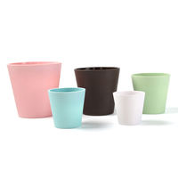 Pots de fleurs en plastique pour plantes de Cactus, design moderne, rond, pour bureau, balcon, vente en gros, pièces