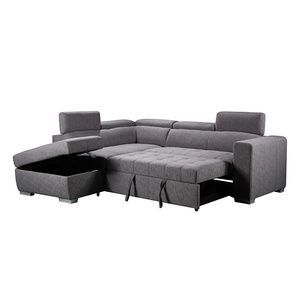 Phong Cách Hiện Đại Đa Chức Năng Trang Trí Không Khí Da Vải Phòng Khách <span class=keywords><strong>Sofa</strong></span> Với Lưu Trữ Có Thể Gập Lại <span class=keywords><strong>Sofa</strong></span> Giường Ngủ Với Ottoman - Product Image 3