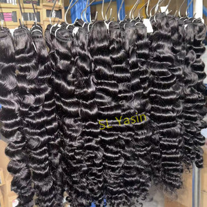 הסיטונאי לא מעובד cuticle burmese שיער גלי עמוק גולמי שיער קמבודיאן גל טבעי צמודות - Product Image 2