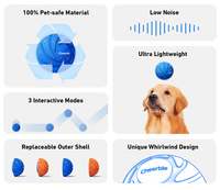 Modernes, modisches, unzerbrechliches Hundespielzeug für kleine Hunde, langlebig, wiederaufladbar, hochaktiviert, aus orangefarbenem ETPU-Material