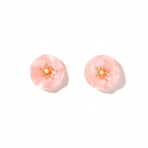 Pendientes de Moda con Diseño Floral Rosa, Acero Inoxidable 316L, Baño de Oro PVD, Resistentes y Sostenibles - Product Image 2