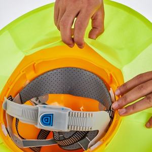 ผ้าคลุมหมวกนิรภัยแบบปรับแต่งได้พร้อมผ้าคลุมกันแดดระบายอากาศ หมวกกันแดดสะท้อนแสงสำหรับฤดูร้อน ผ้าคลุมกันรังสียูวีแบบสะท้อนแสงพร้อมโลโก้แบบกำหนดเอง - Product Image 6