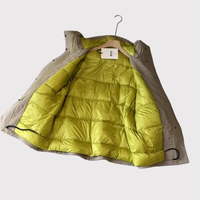Veste d'hiver luxueuse en tissu toile à capuche pour homme et femme assortie, garnissage 95% duvet d'oie, qualité supérieure