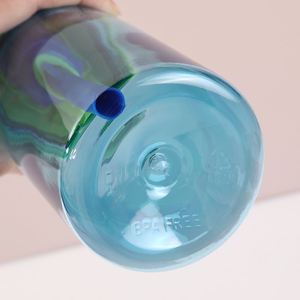 Botella de agua con asa, de 500 ml, con pajita transparente de dibujos animados, diseño de pato, para niños, sin BPA, ecológica, de calidad alimentaria. - Product Image 6