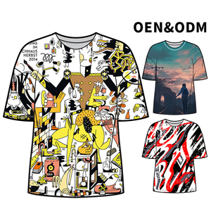 All'ingrosso della fabbrica su misura di sublimazione del corpo completo di stampa da uomo T-Shirt modello personalizzato T-Shirt per uso di promozione - Product Image 2