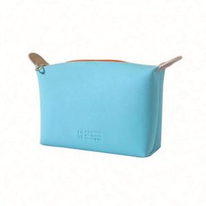Sac de maquillage pliable portable en forme de boulette de couleur bonbon, sac de toilette imperméable en PU mat pour femmes - Product Image 6