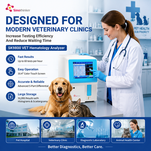 Analizzatore Ematologico Veterinario CBC a 5 Parti con Differenziale WBC, Design Compatto, Analizzatore di Sangue Animale per Cliniche di Cani e Gatti - Product Image 2