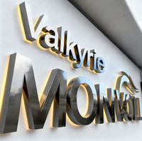 Enseigne électronique personnalisée enseigne extérieure de magasin enseigne murale lumineuse en acrylique enseigne avec logo rétro-éclairé 3d led lettre
