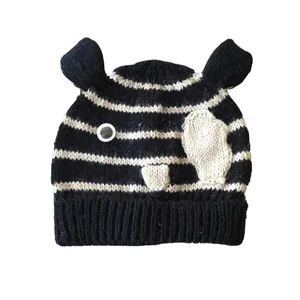 Custom Logo Knit Outdoor Soft Beanie Hat Animals Shape