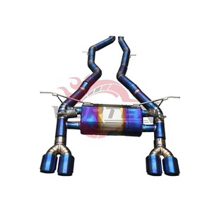 Échappement Catback VORTEX de luxe Grade 5 Ti Valvetronic pour F80 M3/F82 M4 3.0T S55 2014-2018 avec X-Pipe 1.2mm d'épaisseur en titane brûlé - Product Image 6