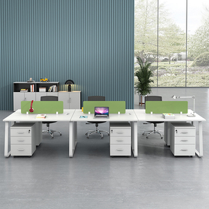 고품질 <span class=keywords><strong>4</strong></span>인용 사무용 가구 워크스테이션 모듈형 업무용 책상 - Product Image 3