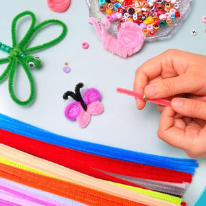 Bâtonnets en chenille couleur chair pour la création de poupées et d'objets artisanaux DIY, fils doux pour la création de visages d'animaux et de figurines artistiques pour enfants - Product Image 5