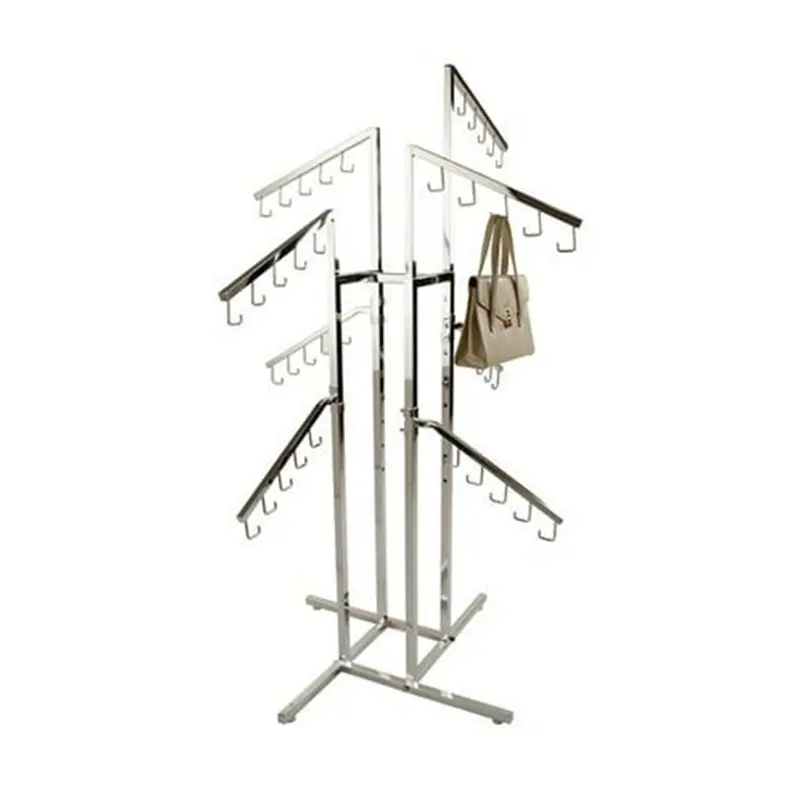 Handbag Display Stand Tree Shape Metal Gripesack Display Rack with Fixed Hook for Retail Shop — view 3