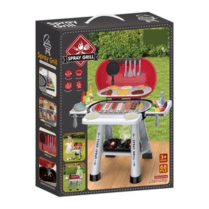 צעצועים מטבח מעמידים פנים לשחק צעצוע גריל צעצוע עם עשן עשן ועשן בישול קל ערכת משחק לילדים - Product Image 6