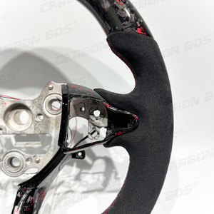 Volante Deportivo de Fibra de Carbono Forjado Rojo para Hyundai Elantra <span class=keywords><strong>N</strong></span>, Accesorios con Soporte para Pantalla LED para Elantra <span class=keywords><strong>N</strong></span> I30N I20N <span class=keywords><strong>N</strong></span> - Product Image 2