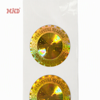 Autocollant NFC RFID à puce, holographique doré, anti-métal, étiquette ronde, impression holographique personnalisée en rouleau pour étiquettes de rayonnage de détail, inventaire, OEM