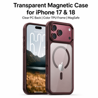 Coque de téléphone magnétique transparente en PC avec cadre TPU coloré N52 antichoc pour iPhone 18 17 Pro Max – Vente en gros OEM