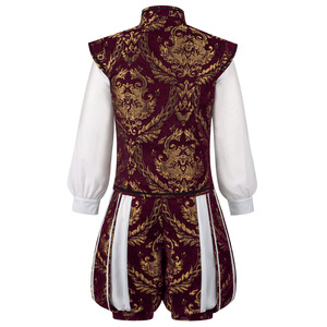 Nouveau Costume de Roi Médiéval d'Angleterre du XVIIe Siècle, Halloween Renaissance, Cosplay de Prince <span class=keywords><strong>Elizabeth</strong></span> Tudor, Gilet Brodé de Luxe et Pantalon Citrouille - Product Image 5