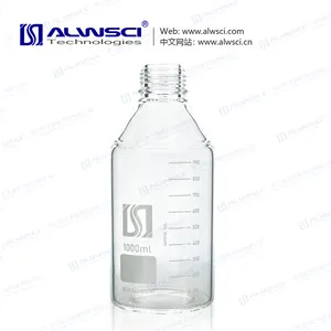 ALWSCI 1000MLホウケイ酸3.3ガラス試薬ボトル、実験室用GL45キャップ付き
