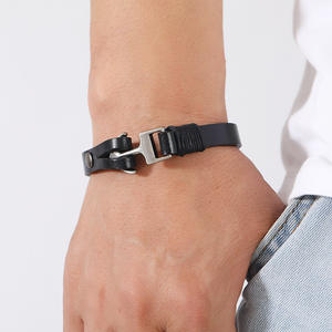 Braccialetti in pelle di vacchetta Punk bracciale braccialetto di ancoraggio alla moda uomini che vendono accessori <span class=keywords><strong>originali</strong></span> in stile oceano per gioielli regalo - Product Image 4