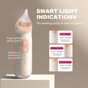 DC5V 800mAh Lebensmittelechtes Material Wasserdichter Einstellbarer Intensitätsgrad Silikonspitzen Elektrischer Baby-Nasensauger - Product Image 2