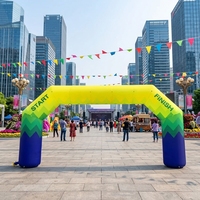 Arches gonflables personnalisées, bannières de départ/arrivée, souffleur puissant pour course, publicité extérieure