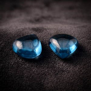 GOPIKA Topacio Azul de Londres, Gema Suelta Natural, Corte Princesa Cuadrado, Alta Calidad, 8MM, de Rajastán, para Joyería - Product Image 3