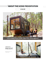 Quacent Maison de luxe SIP préfabriquée à bas prix Bungalows sur pilotis Maison préfabriquée de 2 chambres Maison Estate Hut Fertighaus