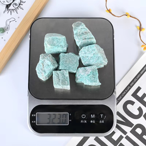 Vente en gros de pierres brutes de cristal minéral naturel, amazonite bleu ciel brute pour la guérison - Product Image 5