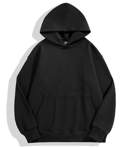 Sweats à capuche personnalisés pour hommes, tissu 500 g/m², coton, sweat à capuche décontracté surdimensionné avec logo en relief 3D et impression numérique pour unisexe - Product Image 3