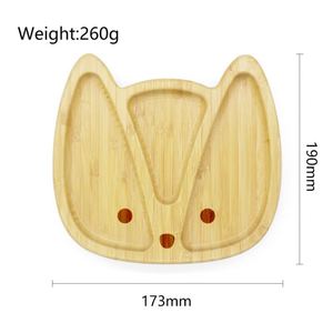 Wholesale Food Grade Wooden Animal Style <b>Plate</b> Kid Dining Training Feeding Baby <b>Suction</b> <b>Bamboo</b> <b>Plates</b> - Product Image 6