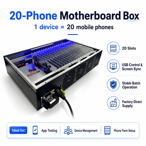 กล่องฟาร์มโทรศัพท์มือถือ <span class=keywords><strong>iPhone</strong></span> 40 เครื่อง พร้อมระบบระบายความร้อนแบบแอคทีฟ ควบคุมการเล่นเกมแบบหลายหน้าจอ และบอทสำหรับสตูดิโอโซเชียลมีเดีย - Product Image 1