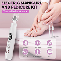 Machine à ongles professionnelle rechargeable USB Type-C pour manucure et soin des pieds avec 10 vitesses réglables, outil de polissage électrique